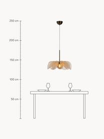 Grande suspension en fibres de bananier Styrka, tailles variées, Beige clair, doré, Ø 63 x haut. 50 cm