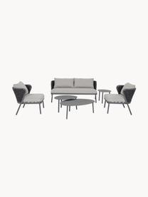 Gartensofa Harlow (2-Sitzer), Gestell: Aluminium, pulverbeschich, Webstoff Hellgrau, Anthrazit, B 165 x T 77 cm