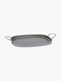 Grillpan Mineral B met bijenwas, Plaatstaal met bijenwas, Zilverkleurig, B 49 x D 27 cm