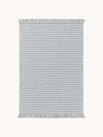 Tapis d'extérieur à franges Morty, 100 % polyester (PET recyclé), Gris, blanc cassé, larg. 80 x long. 150 cm (taille XS)