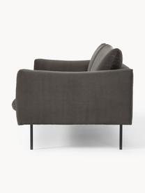 Samt-Sofa Moby (3-Sitzer), Bezug: Samt (Hochwertiger Polyes, Gestell: Massives Kiefernholz, Samt Taupe, B 220 x T 95 cm