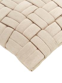 Federa arredo intrecciata color beige chiaro Norman, Beige, Larg. 40 x Lung. 40 cm