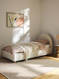 Letto singolo Ebba, Rivestimento: 100% polipropilene Con 23, Tessuto beige chiaro, Larg. 90 x Lung. 200 cm