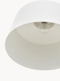 Lámpara de techo Malmö, estilo escandinavo, Pantalla: metal, Anclaje: metal, Cable: cubierto en tela, Blanco, Ø 30 x Al 26 cm
