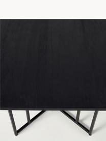 Tavolo in legno di mango Luca, in varie misure, Struttura: metallo, plastica, Legno di mango laccato nero, nero, Larg. 200 x Prof. 100 cm