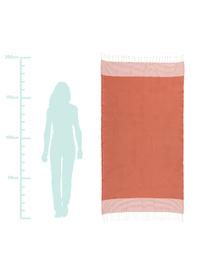 Fouta con flecos Ibiza, Terracota, An 100 x L 200 cm