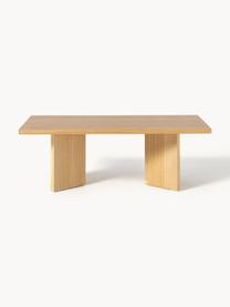 Table basse en bois Toni, MDF avec placage en frêne, laqué, Bois clair, Ø 100 x haut. 55 cm