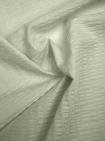 Pościel z tkaniny typu seersucker Basic & Tough, Jasny zielony, 155 x 220 cm + 1 poduszka 80 x 80 cm