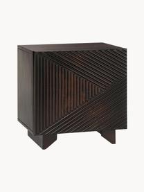 Szafka nocna z litego drewna mangowego Louis, Lite drewno mangowe lakierowane, Drewno mangowe, S 50 x W 50 cm
