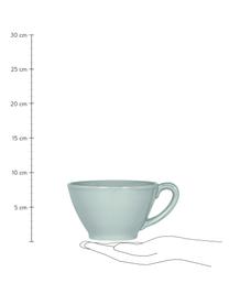 XL-Tasse Constance in Mint im Landhaus Style, Steingut, Türkis, Ø 15 x H 9 cm, 500 ml