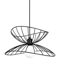 Design hanglamp Ray in zwart, Lampenkap: gecoat metaal, Baldakijn: metaal, Zwart, Ø 45 x H 24 cm