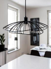 Design hanglamp Ray in zwart, Lampenkap: gecoat metaal, Baldakijn: metaal, Zwart, Ø 45 x H 24 cm