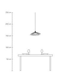 Design Pendelleuchte Ray in Schwarz, Lampenschirm: Metall, beschichtet, Baldachin: Metall, Schwarz, Ø 45 x H 24 cm