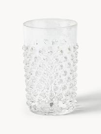 Set de vasos artesanales con relieves Hobnail, 6 uds., Vidrio, Transparente, Ø 7 x Al 11 cm, 200 ml