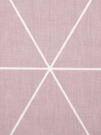 Baumwoll-Bettdeckenbezug Lynn mit grafischem Muster, Webart: Renforcé Fadendichte 144 , Altrosa, Cremeweiss, B 160 x L 210 cm