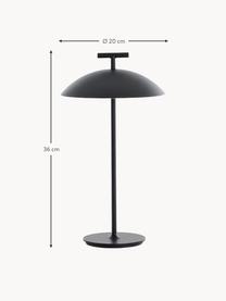 Přenosná interiérová/exteriérová stolní LED lampa Mini Geen-A, stmívatelná, Polyester, s práškovým nástřikem, Černá, Ø 20 cm, V 36 cm