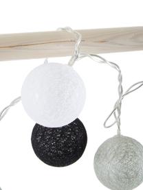 Guirnalda de luces Ball, 150 cm, Plástico, tela, Gris, negro, blanco, L 150 cm