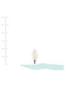 E14 Leuchtmittel, 2W, warmweiß, 1 Stück, Leuchtmittelschirm: Glas, Leuchtmittelfassung: Aluminium, Transparent, Ø 4 x H 10 cm