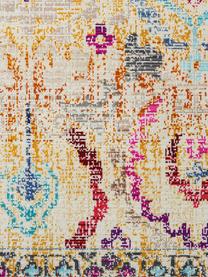 Tappeto a pelo corto con ornamenti Kashan, Retro: lattice, Beige chiaro, multicolore, Larg. 230 x Lung. 300 cm (taglia L)