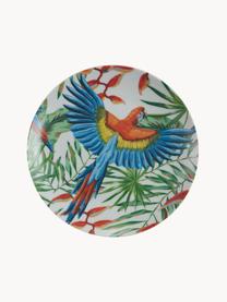 Komplet naczyń z porcelany Parrot Jungle, dla 6 osób (18 elem.), Porcelana, Wielobarwny, Komplet z różnymi rozmiarami