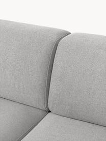 Salon lounge XL Melva, Tissu gris clair, larg. 458 x prof. 220 cm, dossier à gauche