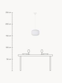 Pendelleuchte Milford aus Opalglas, Lampenschirm: Opalglas, mundgeblasen, Baldachin: Metall, beschichtet, Weiß, Ø 30 x H 24 cm