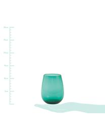 Vasos Happy Hour, 6 uds., Vidrio, Verde, Ø 9 x Al 11 cm