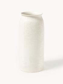 Vase Benedita, H 40 cm, Steinzeug, Off White, Ø 18 x H 40 cm