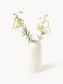 Vase Benedita, H 40 cm, Steinzeug, Off White, Ø 18 x H 40 cm