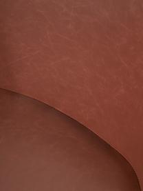 Kunstleder-Schreibtischstuhl Fiji mit schmaler Sitzschale, Bezug: Kunstleder (100% Polyuret, Gestell: Metall, pulverbeschichtet, Rollen: Kunststoff, Kunstleder Nougat, B 66 x T 66 cm
