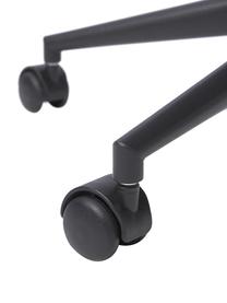 Sedia da scrivania in similpelle con seduta stretta Fiji, Rivestimento: similpelle (100% poliuret, Struttura: metallo verniciato a polv, Ruote: plastica, Similpelle marrone, Larg. 66 x Prof. 66 cm
