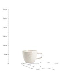 Tasse à café avec sous-tasse rustique Mielo, 8 élém., Blanc