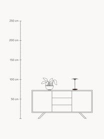 Mobilna lampa stołowa LED z funkcją przyciemniania Ginger, Stelaż: aluminium powlekane, Ciemne drewno naturalne, biały, czarny, Ø 20 x W 30 cm