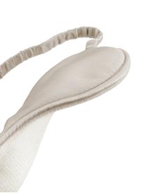 Seiden-Schlafmaske Silke, Vorderseite: 70% Cashmere, 30% Merinow, Riemen: 100% Seide, Elfenbeinfarben, Beige, 21 x 9 cm