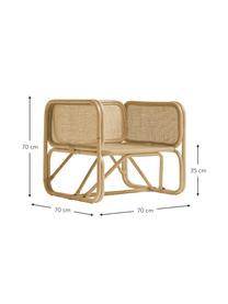 Rotan loungefauteuil Puglia, Rotan, Bruin, 70 x 70 cm