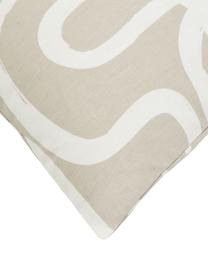 Perkálová posteľná bielizeň z organickej bavlny Malu, Béžová, 200 x 200 cm + 2 vankúše 80 x 80 cm
