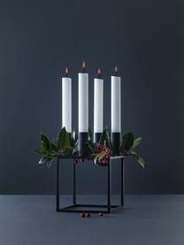Kerzenhalter Kubus, Stahl, lackiert, Schwarz, 14 x 20 cm