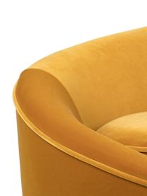 Divano 2 posti di design in velluto giallo I Am Not A Croissant, Rivestimento: velluto di poliestere 30 , Piedini: acciaio inossidabile rive, Cornice: compensato, Velluto giallo ocra, Larg. 168 x Alt. 76 cm