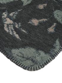 Manta suave Savona, 85% algodón, 8% viscosa, 7% poliacrílico, Gris oscuro, verde, beige oscuro, An 150 x L 200 cm