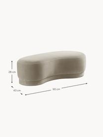 Banquette en velours pour enfant Coconino Mini, Velours beige, larg. 90 x prof. 43 cm