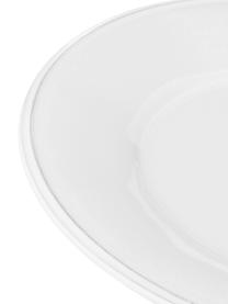 Platos de postre Constance, 2 uds., estilo rústico, Gres, Blanco, Ø 24 cm