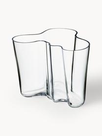 Mundgeblasene Vase Alvar Aalto, H 16 cm, Glas, mundgeblasen, Transparent, B 21 x H 16 cm