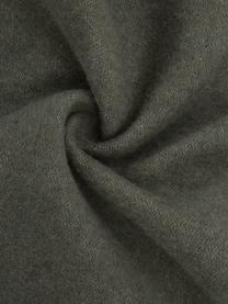 Plaid flanelle de coton gris motif cerf Sylt, 85 % coton, 15 % polyacrylique, Gris, gris foncé, larg. 140 x long. 200 cm