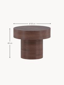 Mesa auxiliar redonda Malung, Tablero de fibras de densidad media (MDF) con laminado de papel, Madera oscura, Ø 50 x Al 40 cm