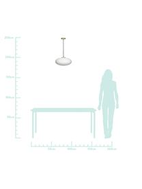 Hanglamp Trivia van opaalglas, Lampenkap: opaalglas, Opaalwit, Ø 40 x H 32 cm