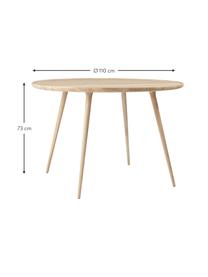 Okrągły stół do jadalni z drewna dębowego Accent, różne rozmiary, Drewno dębowe z certyfikatem FSC, Jasne drewno dębowe, Ø 110 x W 73 cm