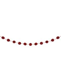 Ghirlanda Pompon, Cotone con filo lurex, Rosso vino, dorato, Lung. 450 cm