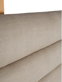 Gestoffeerd hoofdeinde Amsterdam met wandbevestiging, Bekleding: 100% linnen, Frame: multiplex, Handvatten: kunstleer, Geweven stof beige, B 160 cm x H 60 cm