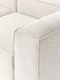 Modulares Sofa Lennon (4-Sitzer) aus Bouclé mit Hocker, Bezug: Bouclé (100 % Polyester) , Gestell: Massives Kiefernholz FSC-, Bouclé Off White, B 327 x T 207 cm