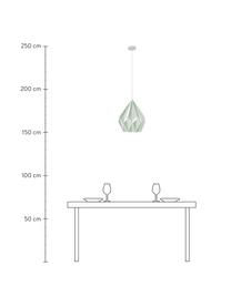 Scandi hanglamp Carlton, Lampenkap: gelakt staal, Lichtgroen, Ø 31 x H 40 cm